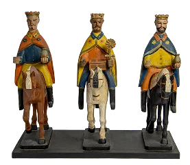 The Three Kings on Horseback sculpture