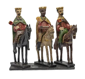 The Three Kings on Horseback sculpture