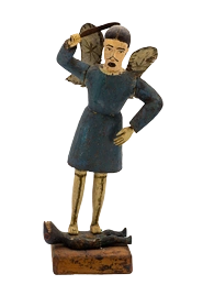 Saint Michael Archangel sculpture by Quiterio Cabán