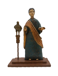 Saint John the Evangelist sculpture by Florencio Cabán