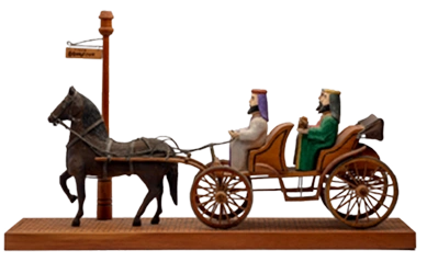 The Three Kings in a Carriage sculpture