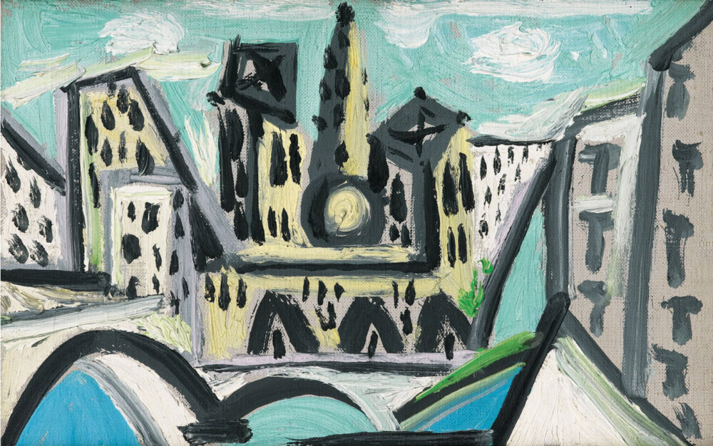 Picasso painting, View of Notre-Dame, Paris