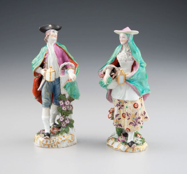 Statuettes from British Ceramics exhibit