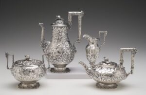 Antique silver tea set