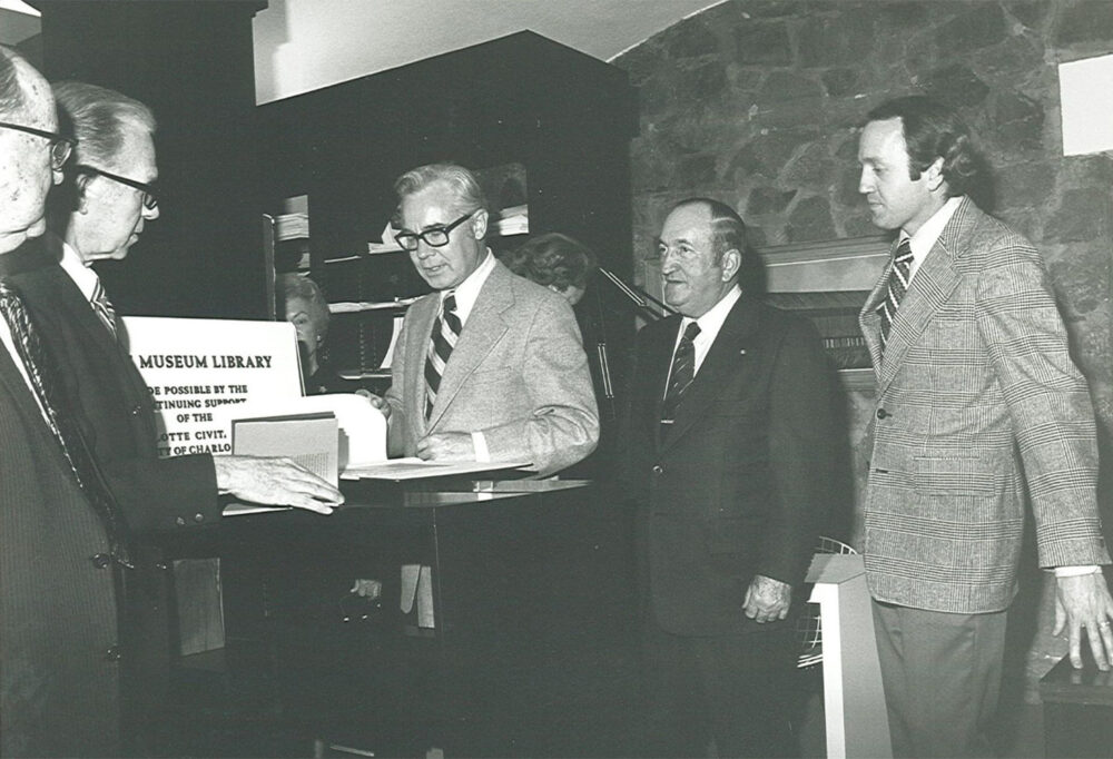 Dedication of the Mint Museum Library in 1976