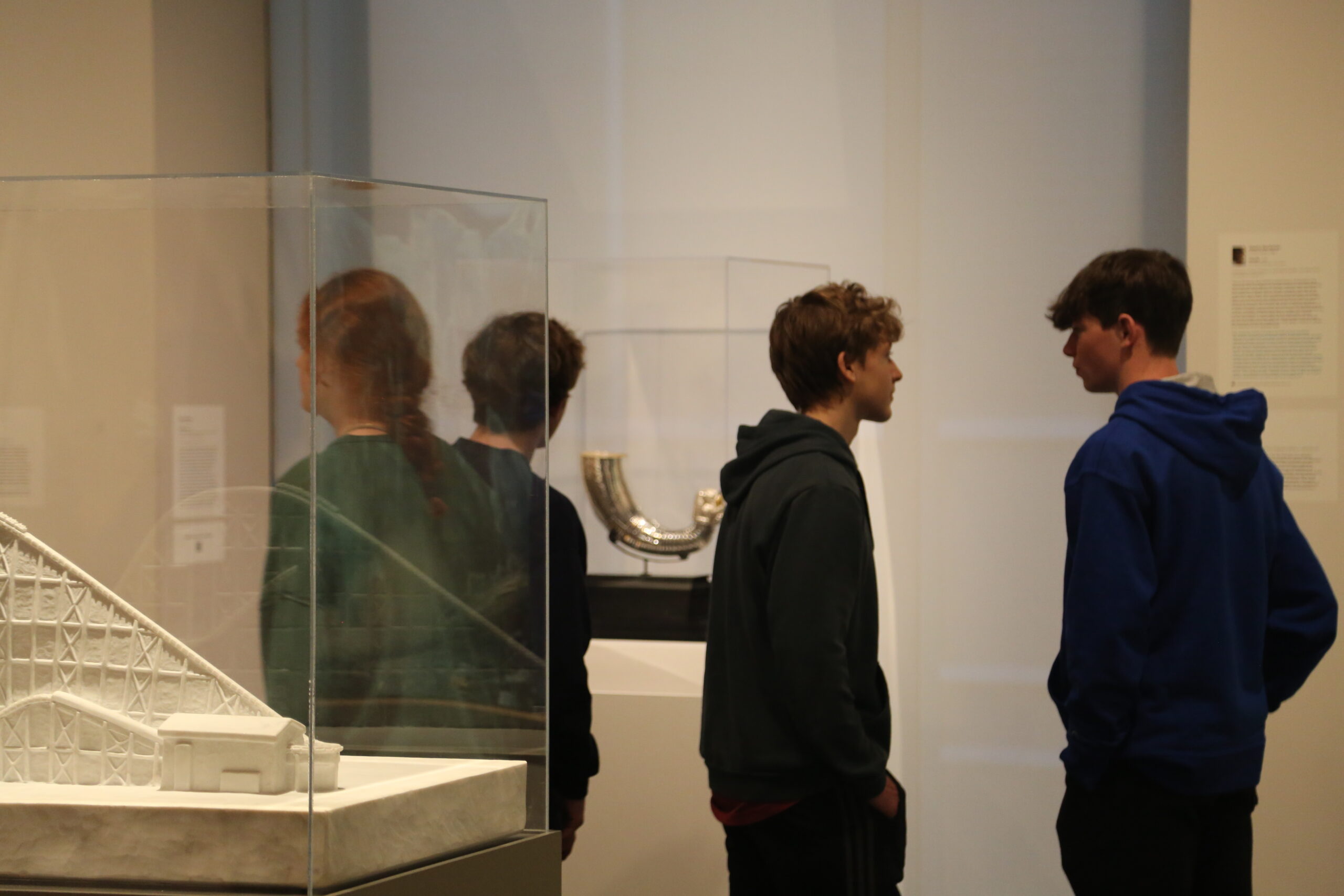 College students on a museum tour