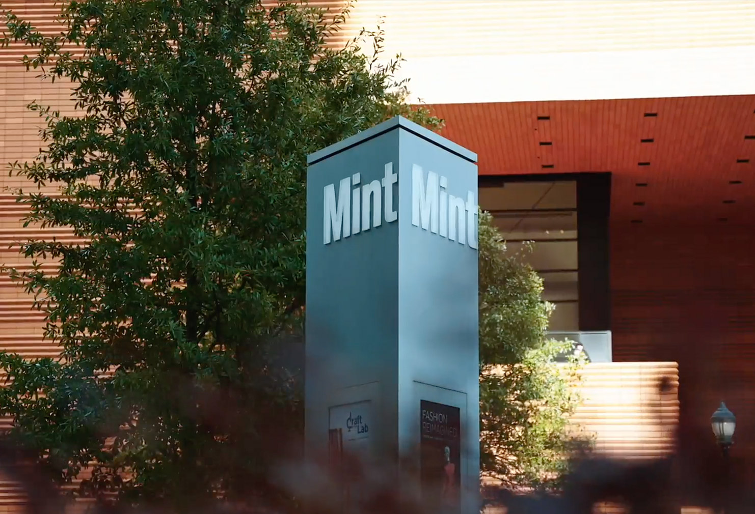 Mint Museum signage in Uptown Charlotte