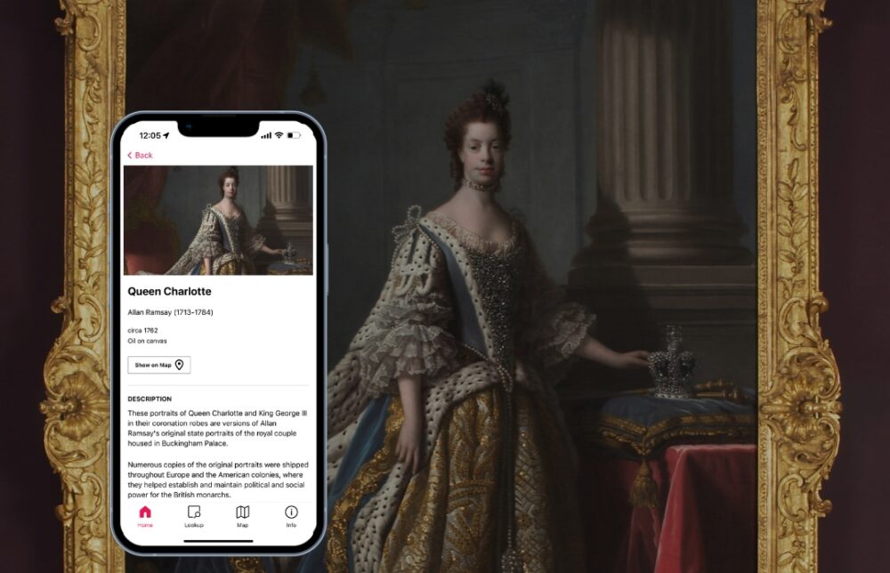 Bloomberg Connects app scanning Queen Charlotte portrait