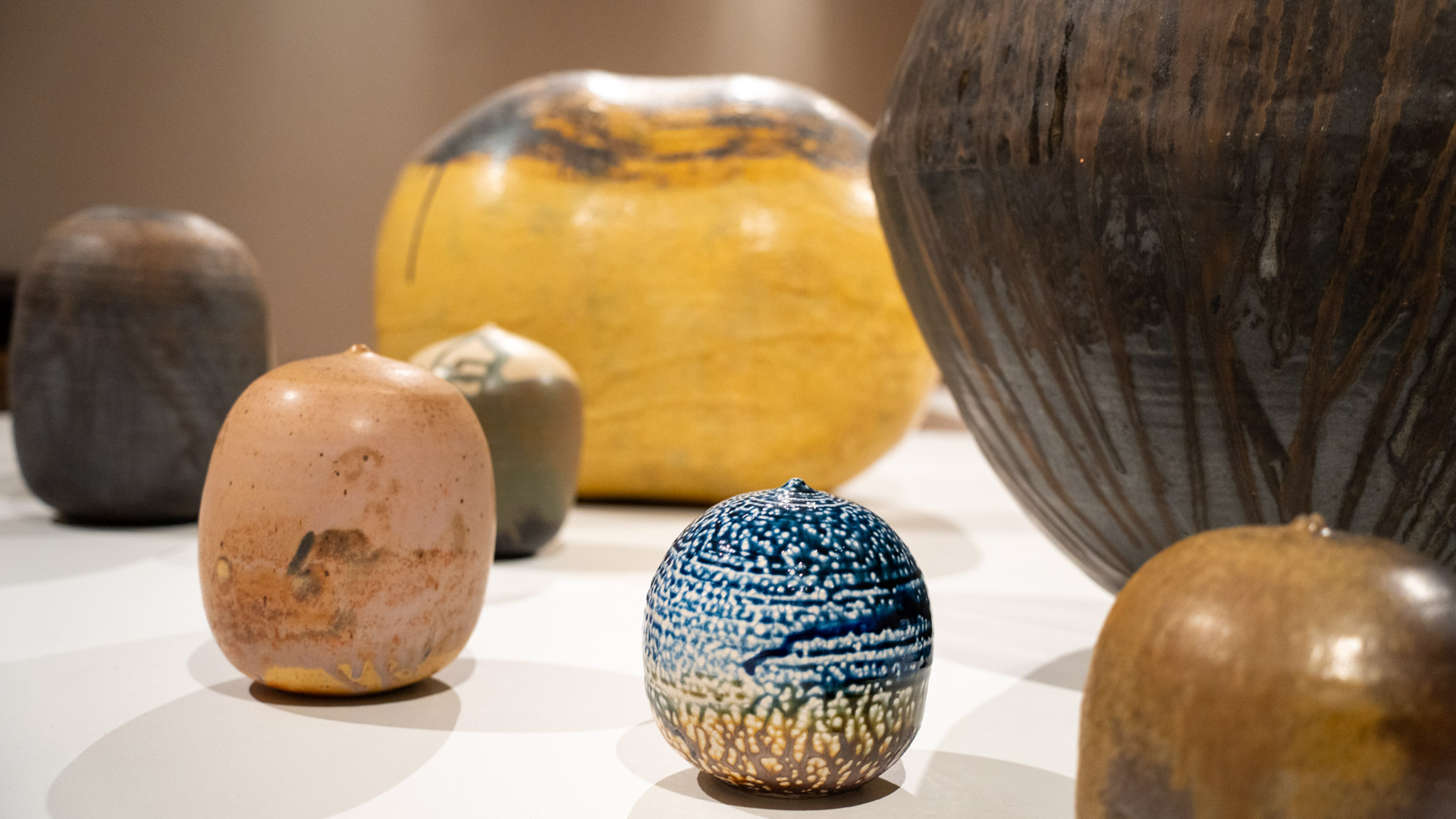Group of ceramics on view at Mint Museum Randolph