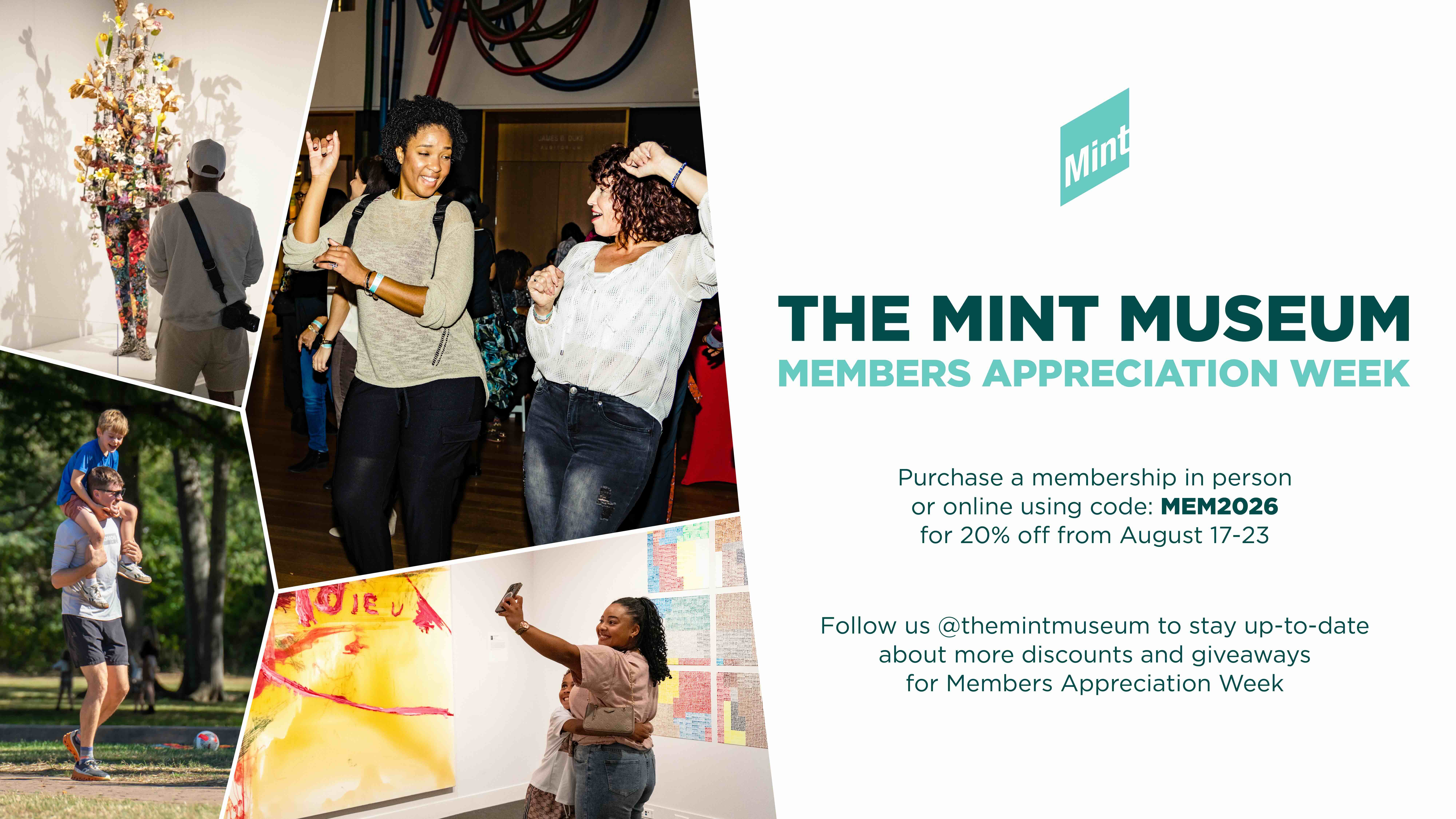 Members Appreciation Week event image from Culture + museum calendars.